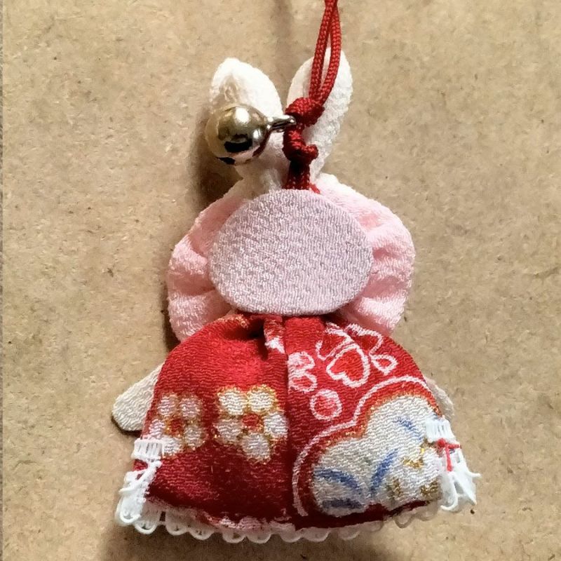 ちりめん手芸キット おめかしうさぎのチャーム・2個セット ハンドメイドキット 和風チャーム手作り ウサギの根付 ミニ飾り