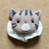 ちりめん手芸キット 仔猫のチャーム・2個セット 和風雑貨好きにちりめんで作る子猫の飾り ハンドメイドキット