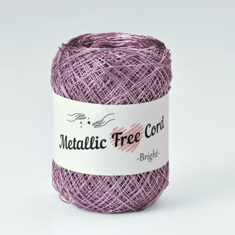 メタリックフリーラメコード(ピンク) 約40g(約160m) 韓国で大人気 上品なラメ感と軽やかな風合いが魅力で編みやすい