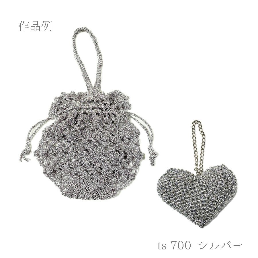 メタリックフリーラメコード(ピンクゴールド) 約40g(約160m) 韓国で大人気 上品なラメ感と軽やかな風合いが魅力で編みやすい