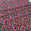 ポリちりめん生地 椿七宝(濃紺) 10cm単位 切り売り 和の小物・洋服に 水洗い可能なポリエステル しっぽう つばき