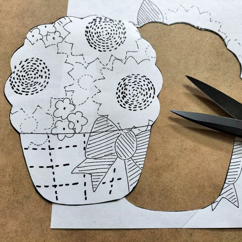 押絵キット ひまわりの花籠 和風クラフト 夏休みに 初心者OKちりめん細工 押し絵で向日葵