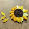 押絵キット ひまわりの花籠 和風クラフト 夏休みに 初心者OKちりめん細工 押し絵で向日葵