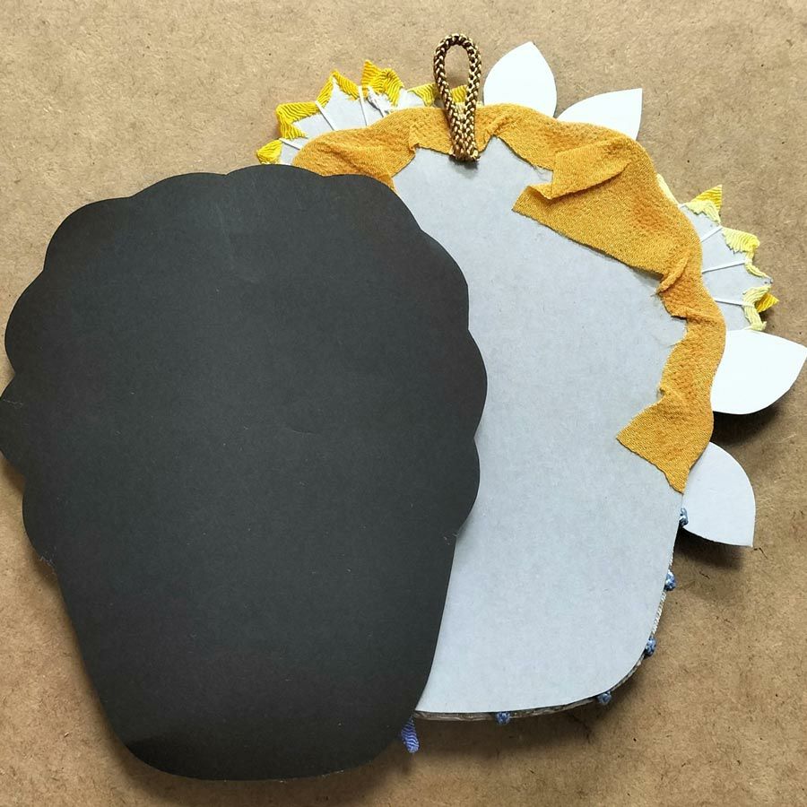 押絵キット ひまわりの花籠 和風クラフト 夏休みに 初心者OKちりめん細工 押し絵で向日葵