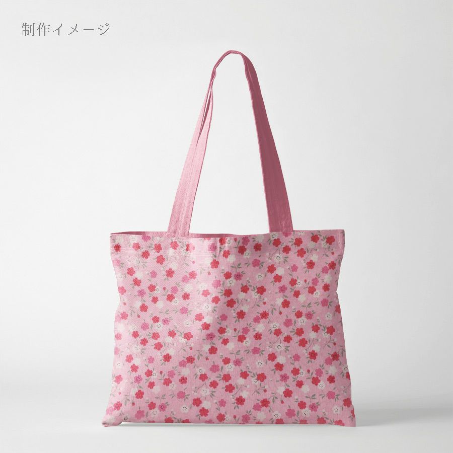 ポリジャガードちりめん生地 可憐な小桜(ピンク)10cm単位 切り売り ポリエステル洗える縮緬 SEVENBERRY 可愛い和柄小花プリント