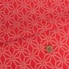 古布調一越ちりめん かのこ麻の葉(朱赤) 10cm単位 切り売り 麻の葉文様チリメン 麻の葉模様伝統柄 レーヨン縮緬 つまみ細工に
