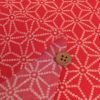 古布調一越ちりめん かのこ麻の葉(朱赤) 10cm単位 切り売り 麻の葉文様チリメン 麻の葉模様伝統柄 レーヨン縮緬 つまみ細工に