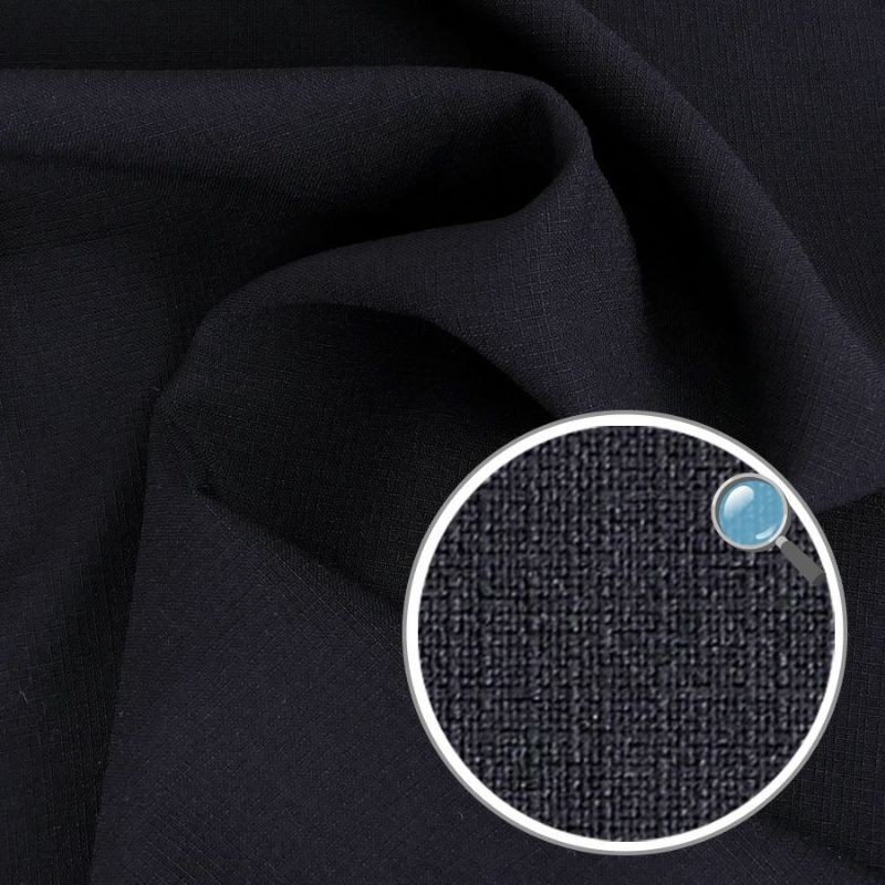 ランダムコードクロス(ポリエステル) 黒 10cm単位 切り売り 上質な洗える服地ブラック ワンピース スカート フォーマル向き