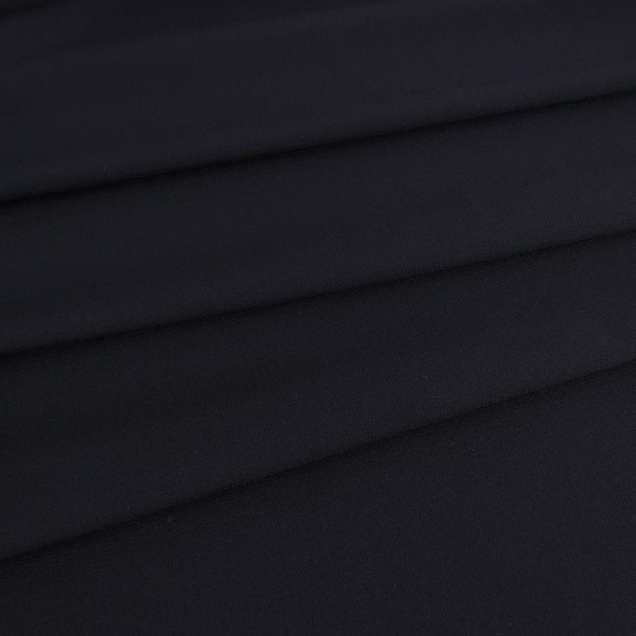 ランダムコードクロス(ポリエステル) 黒 10cm単位 切り売り 上質な洗える服地ブラック ワンピース スカート フォーマル向き