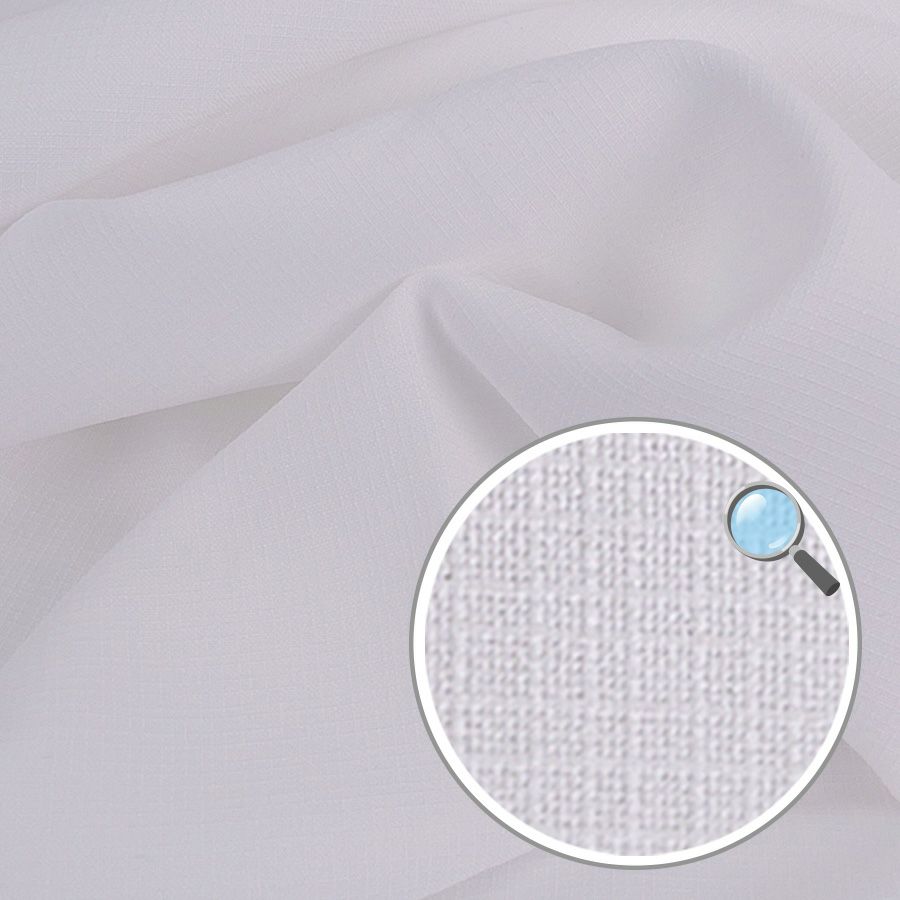 ランダムコードクロス(ポリエステル) 白 10cm単位 切り売り ホームソーイングに清潔感あるホワイト シャツやワンピースに