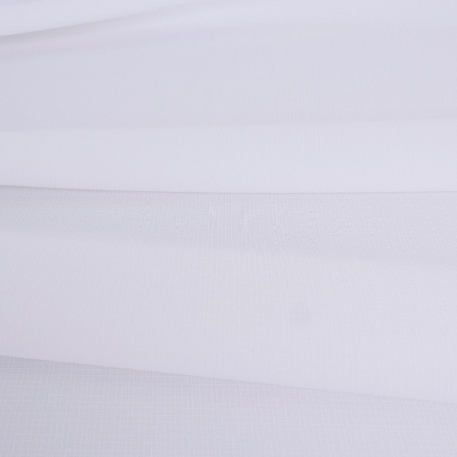 ランダムコードクロス(ポリエステル) 白 10cm単位 切り売り ホームソーイングに清潔感あるホワイト シャツやワンピースに