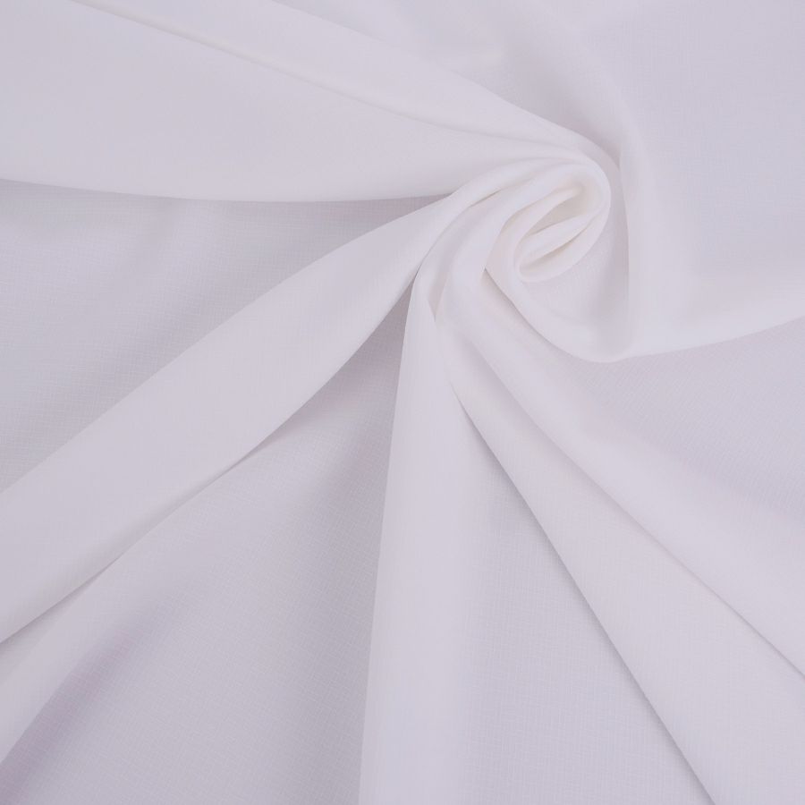 ランダムコードクロス(ポリエステル) 白 10cm単位 切り売り ホームソーイングに清潔感あるホワイト シャツやワンピースに