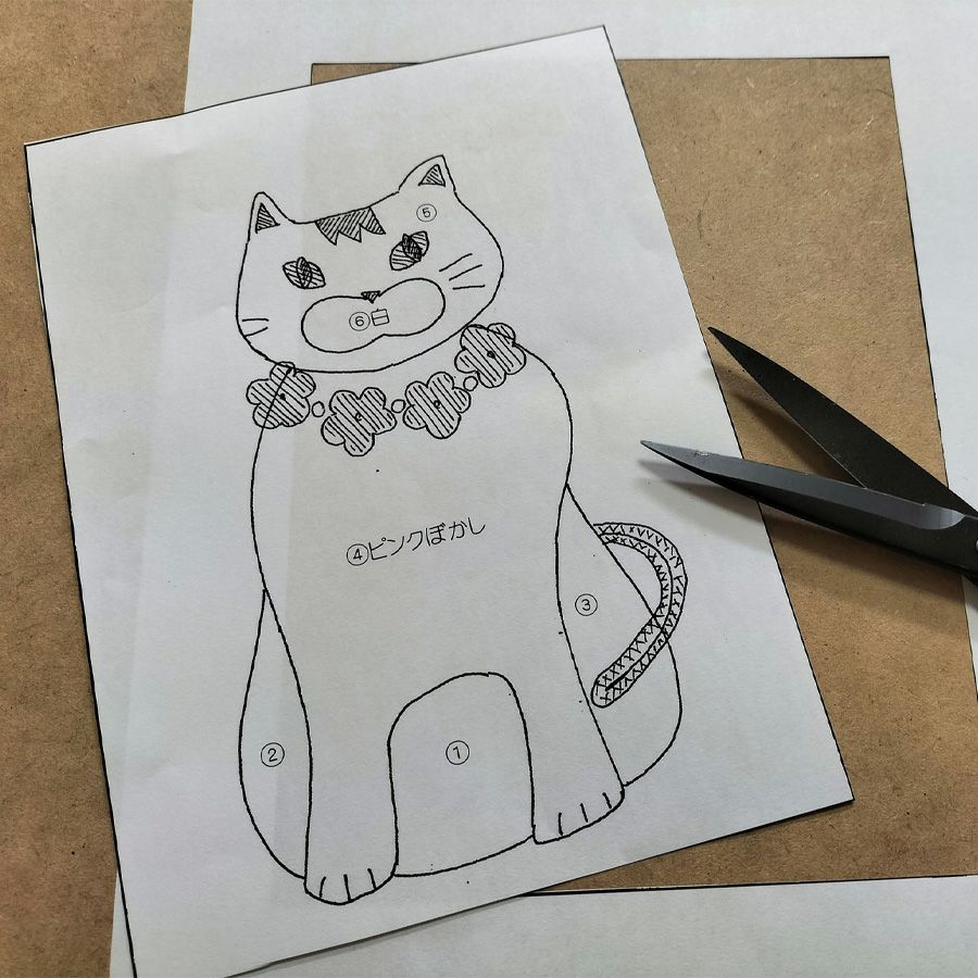 手芸キット 愛しの猫たち 押絵の壁掛け・首輪ピンク猫 いとしのねこモチーフミニタペストリー手作りキット 初心者向き