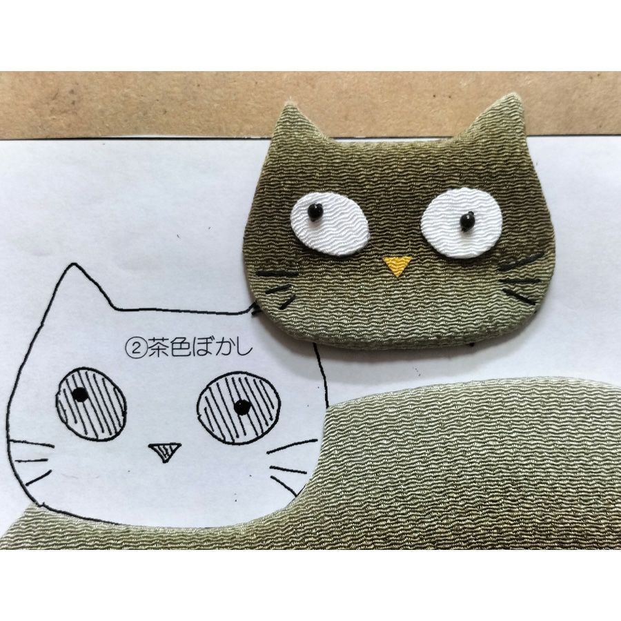 手芸キット 愛しの猫たち 押絵の壁掛け・いたずらキジトラ 猫モチーフミニ壁掛け 手作りキット和風クラフト 簡単押し絵