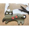 手芸キット 愛しの猫たち 押絵の壁掛け・いたずらキジトラ 猫モチーフミニ壁掛け 手作りキット和風クラフト 簡単押し絵