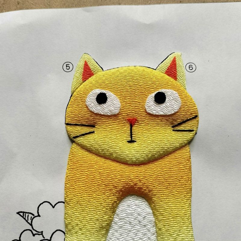 手芸キット 愛しの猫たち 押絵の壁掛け・花束トラ猫 ねこミニタペストリー手作りクラフトキット 縮緬押し絵初心者