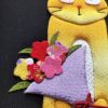 手芸キット 愛しの猫たち 押絵の壁掛け・花束トラ猫 ねこミニタペストリー手作りクラフトキット 縮緬押し絵初心者