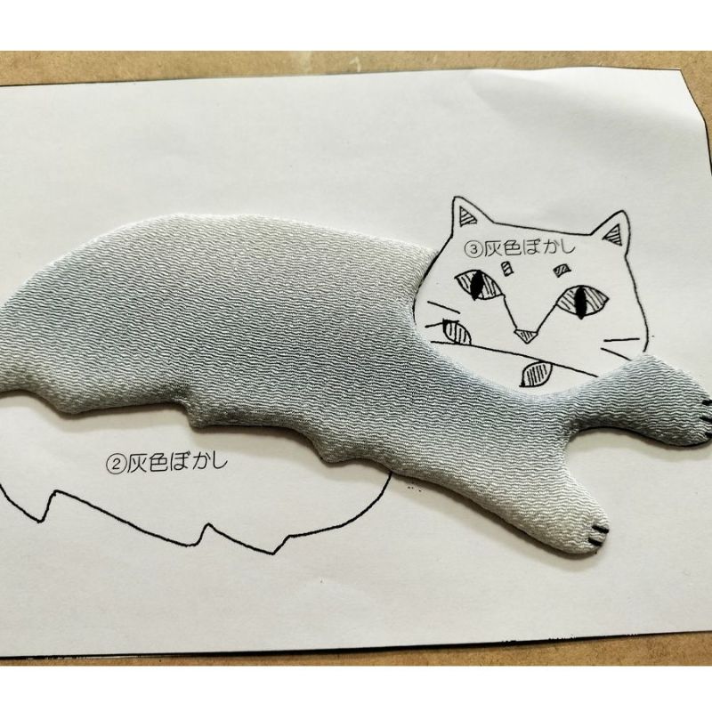 手芸キット 愛しの猫たち 押絵の壁掛け・花一輪モフ猫 ネコモチーフタペストリー 猫好きインテリアグッズ手づくりで