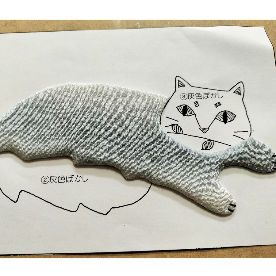 手芸キット 愛しの猫たち 押絵の壁掛け・花一輪モフ猫 ネコモチーフタペストリー 猫好きインテリアグッズ手づくりで