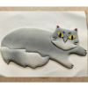 手芸キット 愛しの猫たち 押絵の壁掛け・花一輪モフ猫 ネコモチーフタペストリー 猫好きインテリアグッズ手づくりで