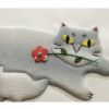 手芸キット 愛しの猫たち 押絵の壁掛け・花一輪モフ猫 ネコモチーフタペストリー 猫好きインテリアグッズ手づくりで