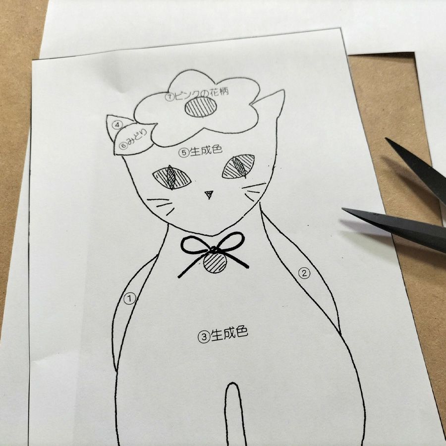手芸キット 愛しの猫たち 押絵の壁掛け・おすまし白猫 ねこモチーフミニタペストリー手作りキット ちりめん押し絵簡単