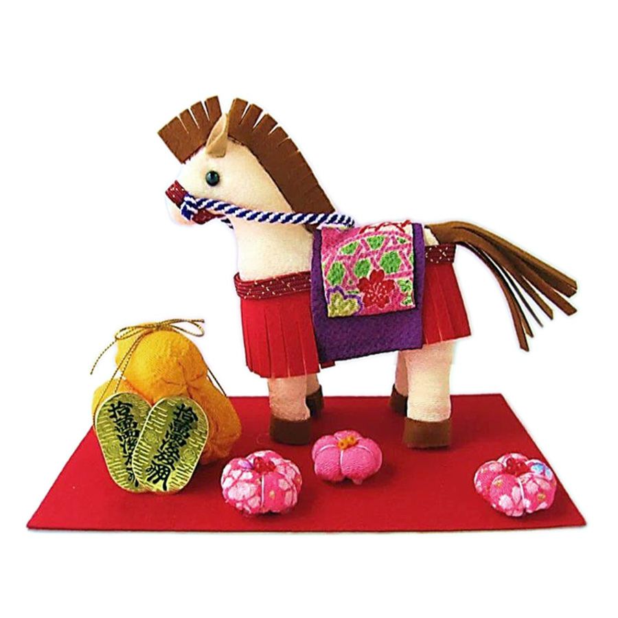2026干支手作りキット 吉祥の福馬 午年のお正月に 手作りちりめん手芸セット 2026年うま年飾り