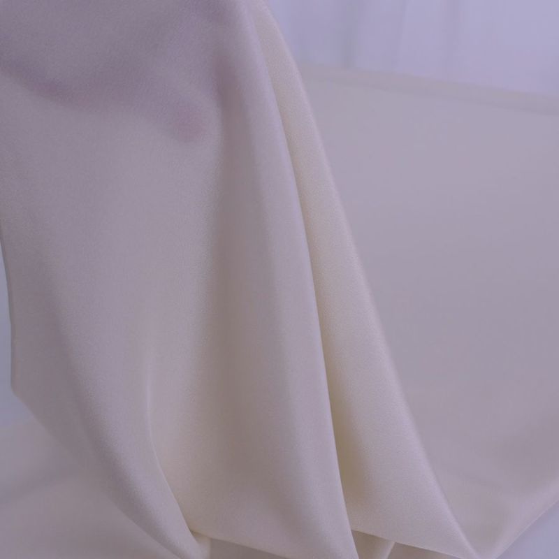 正絹パレスちりめん 無地(象牙色) 10cm単位 切り売り 精華パレスチリメン 縮緬生地 シルク100％ 手芸用 着物八掛生地