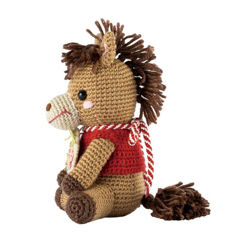 2026干支あみぐるみキット 絵馬とお馬さん うま年編みぐるみキット 2026年午年手作りキット 編み物置き物