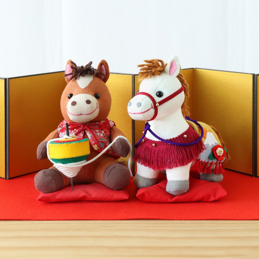 2026干支ぬいぐるみキット 富士の飾り馬 午年手作りキット 端午の節句の飾り物に オリムパス製絲うま年