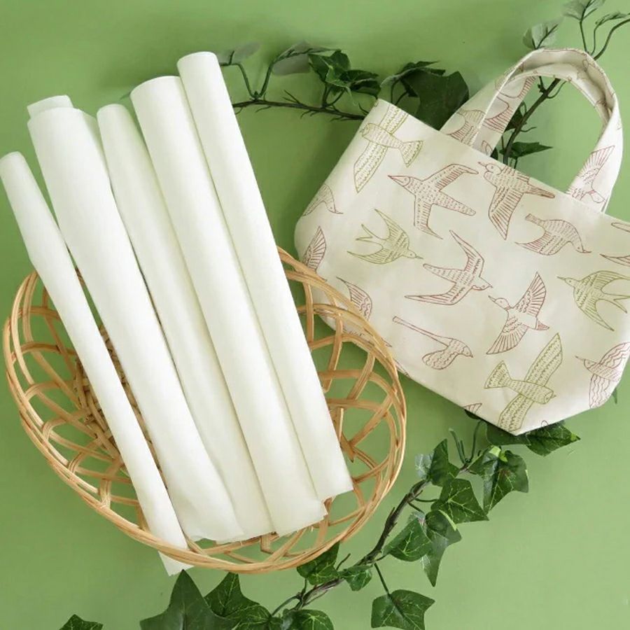 らくにはれる接着芯 プレシオン芯地・しっかり(中手～中厚手) らくはり芯地パック入り 楽に貼れるアイロン接着芯 普通地用