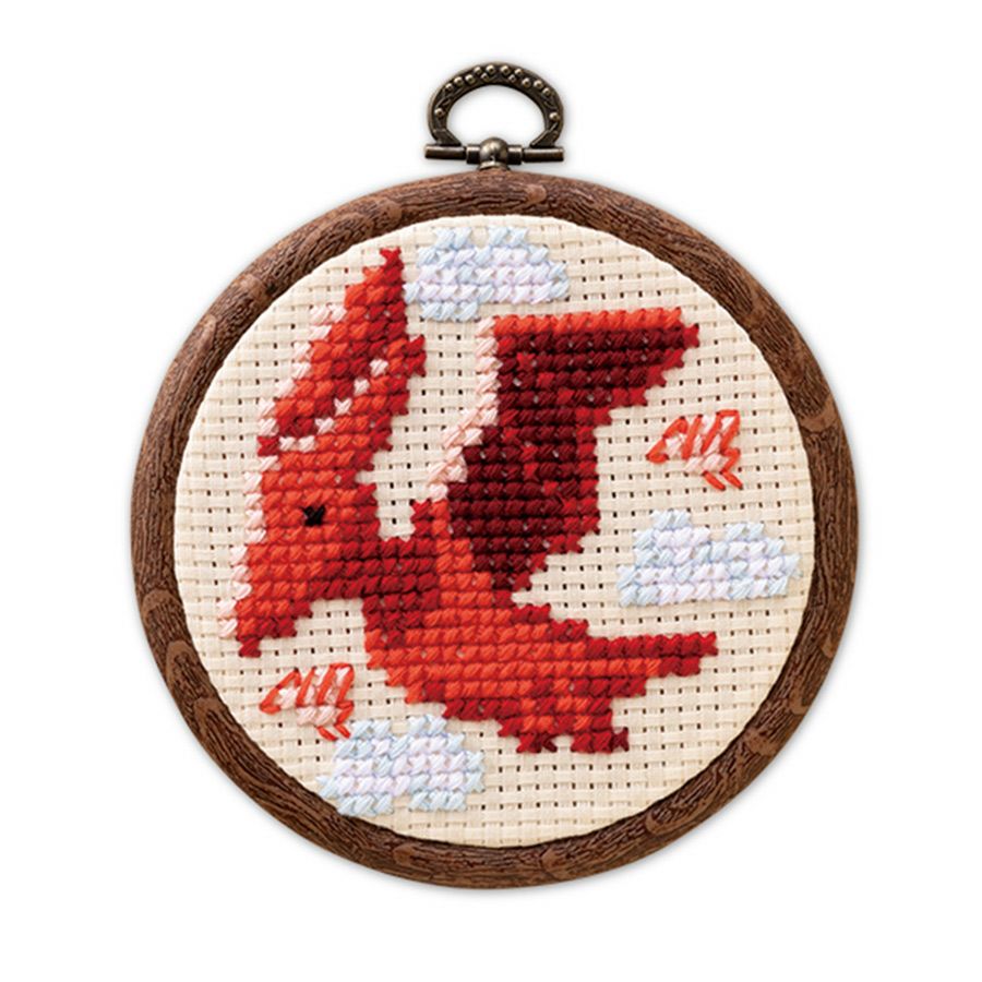 かんたんクロスステッチキット プテラノドン 空飛ぶ恐竜をデザイン 刺しゅうキット 簡単クロスステッチ初級