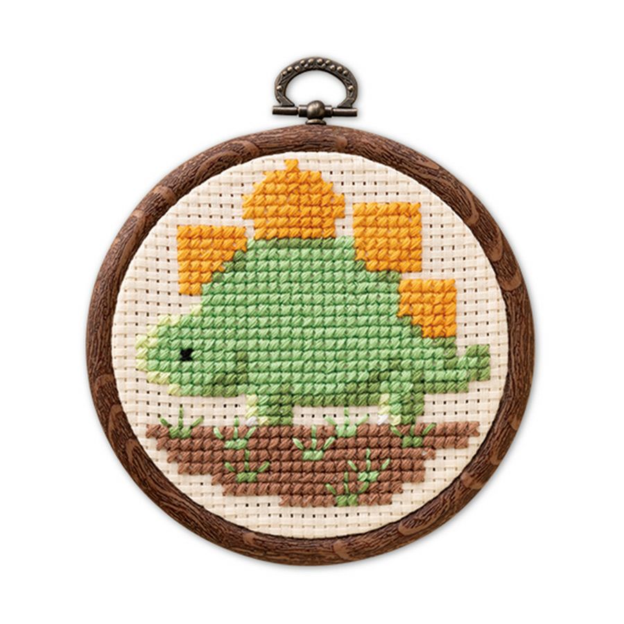 かんたんクロスステッチキット ステゴサウルス 恐竜の刺しゅうキット クロス・ステッチ初心者向き 男の子に