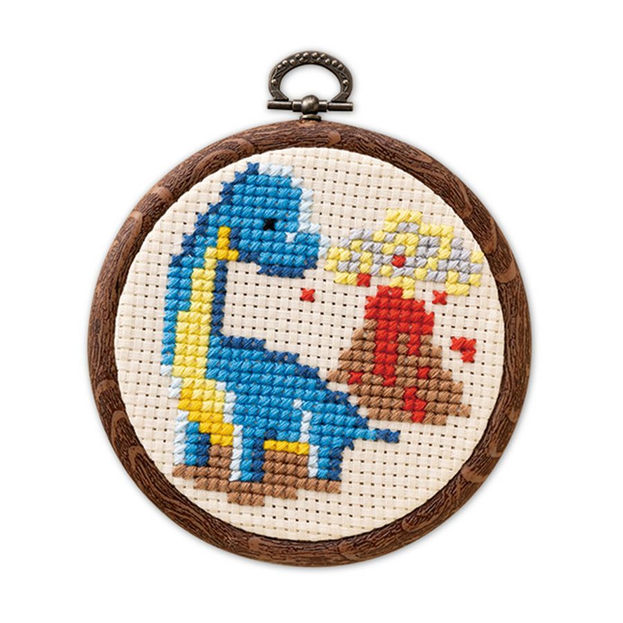 かんたんクロスステッチキット ブラキオサウルス 恐竜好きのお子さまや初心者におすすめ簡単刺しゅうキット