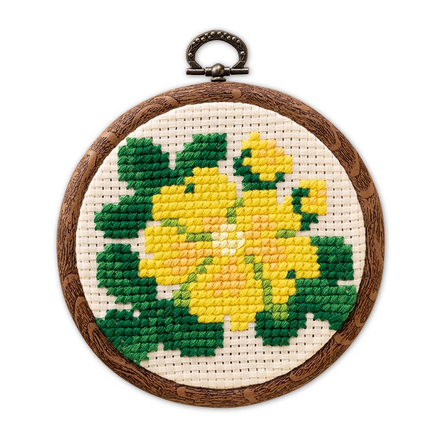 かんたんクロスステッチキット キンバイ 高嶺の花オリムパス製絲刺繍キット 簡単に作れる初心者向け