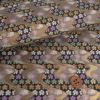 金襴生地(金らん) 花しぐれ流水文様(黒) 10cm単位 切り売り 西陣織きんらん化繊 和風生地伝統柄 和調花柄 雑貨衣装向き 黒金