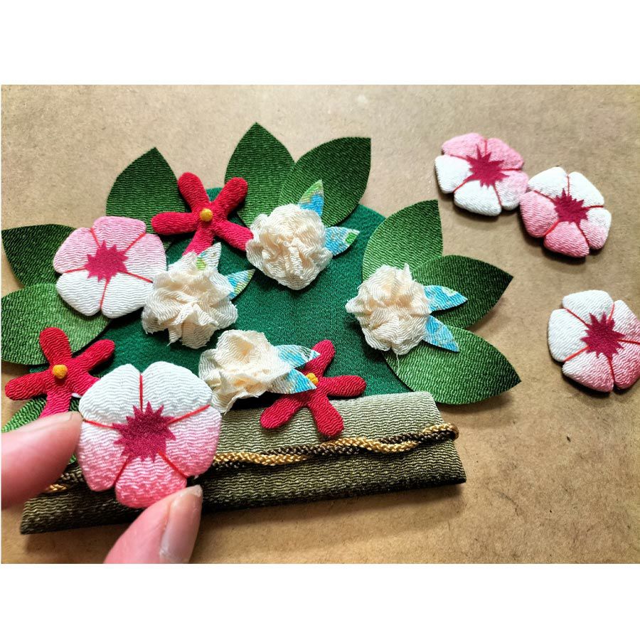 押絵キット 盛夏のプランター |生地 和柄/和布/ちりめん手芸通販布がたり