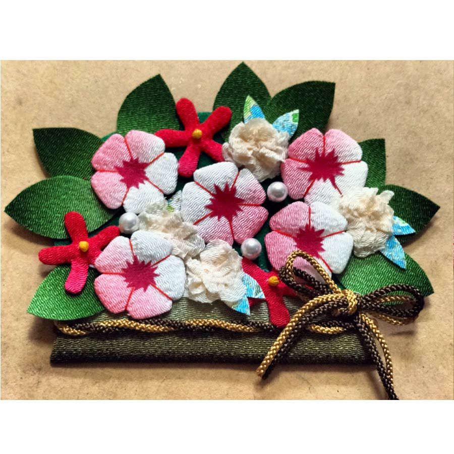 押絵キット 盛夏のプランター 夏向きちりめん布クラフト ちりめん押し絵 縮緬細工 手芸キット