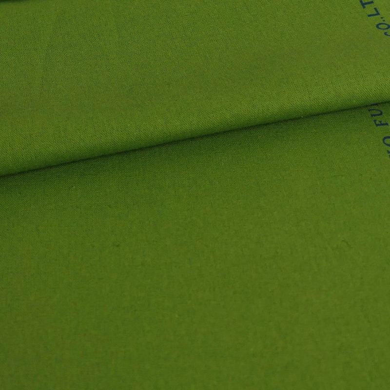 綿麻キャンバス生地 echino (グリーン) 10cm単位 切り売り エチノ無地緑色 コットンリネンキャンバス薄手 コッカ 洋服地