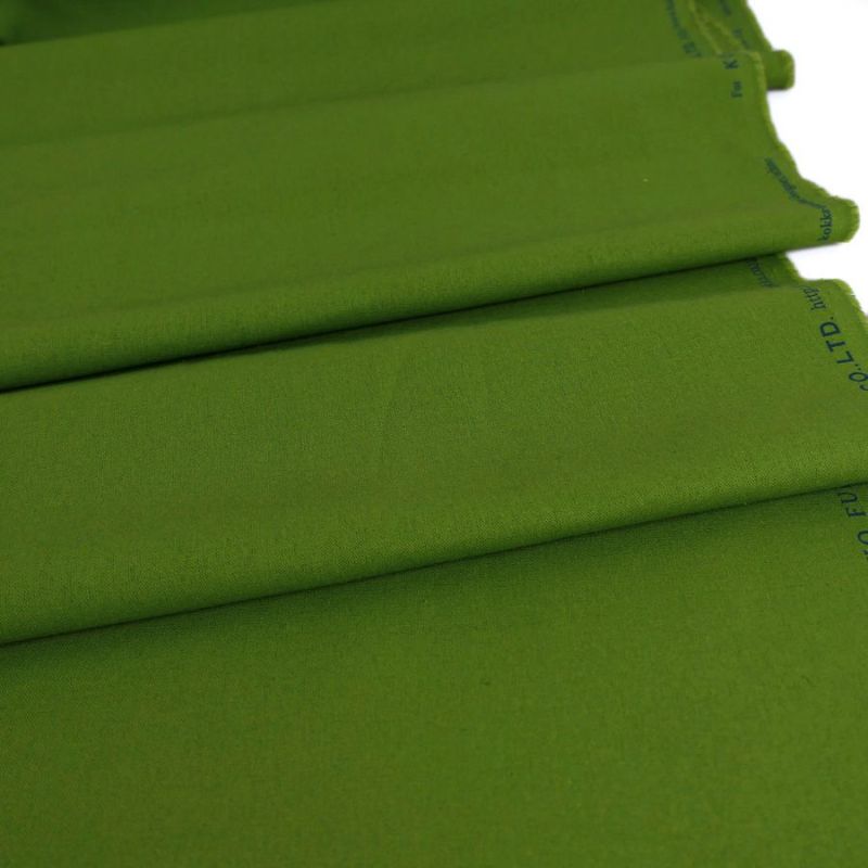 綿麻キャンバス生地 echino (グリーン) 10cm単位 切り売り エチノ無地緑色 コットンリネンキャンバス薄手 コッカ 洋服地