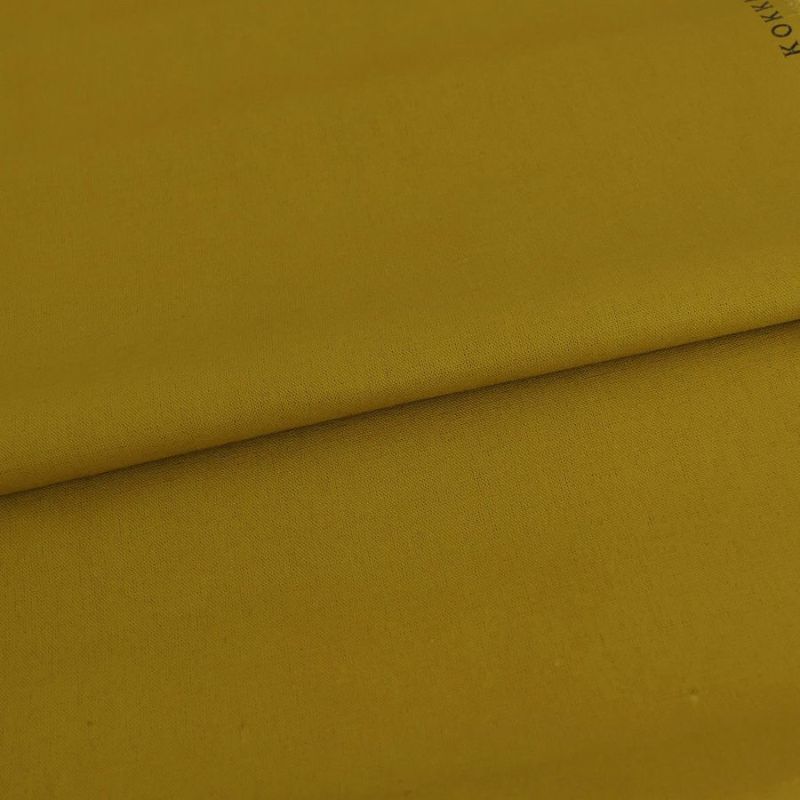 綿麻キャンバス生地 echino (マスタード) 10cm単位 切り売り エチノ無地 コッカ 薄手キャンバス リネン混 イエローベージュ