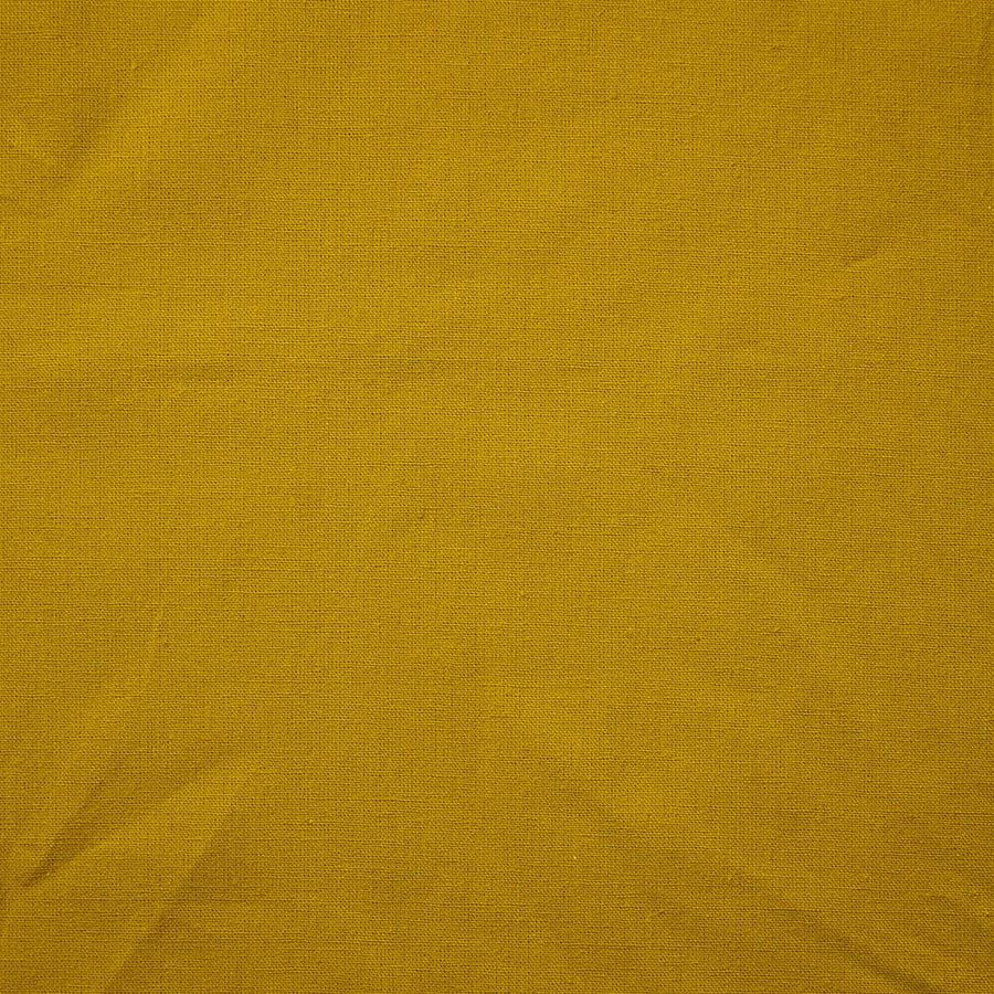 綿麻キャンバス生地 echino (マスタード) 10cm単位 切り売り エチノ無地 コッカ 薄手キャンバス リネン混 イエローベージュ