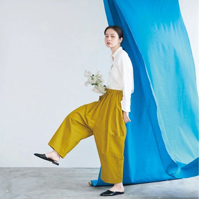 綿麻キャンバス生地 echino (マスタード) 10cm単位 切り売り エチノ無地 コッカ 薄手キャンバス リネン混 イエローベージュ