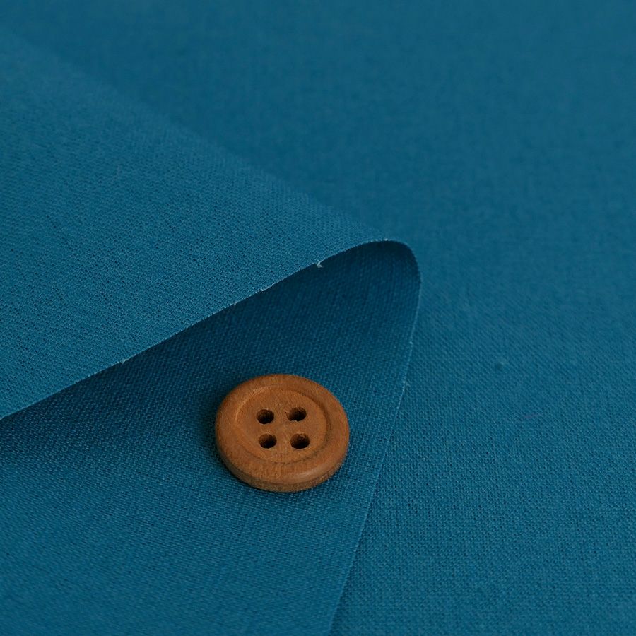 綿麻キャンバス生地 echino (ターコイズ) 10cm単位 切り売り コットンリネン混キャンバス生地中薄手 エチノ生地 コッカ無地