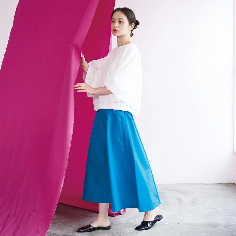 綿麻キャンバス生地 echino (ターコイズ) 10cm単位 切り売り コットンリネン混キャンバス生地中薄手 エチノ生地 コッカ無地