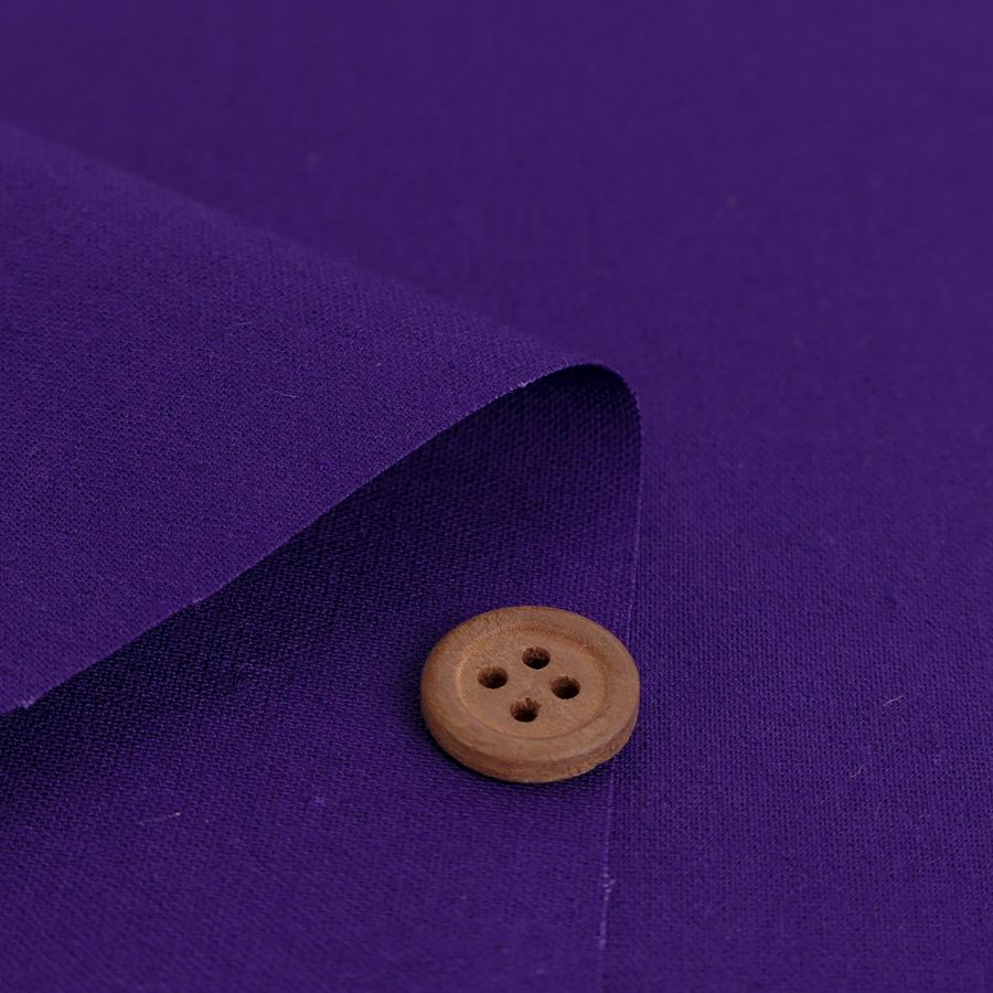 綿麻キャンバス生地 echino (パープル) 10cm単位 切り売り コットンリネンキャンバス薄手 エチノ無地 KOKKAコッカリネン