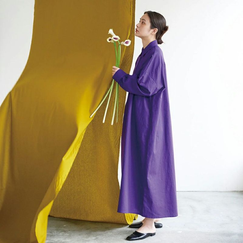 綿麻キャンバス生地 echino (パープル) 10cm単位 切り売り コットンリネンキャンバス薄手 エチノ無地 KOKKAコッカリネン