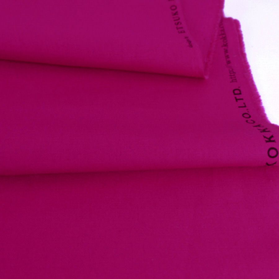 綿麻キャンバス生地 echino (ピンク) 10cm単位 切り売り エチノ無地キャンパス生地 洋服向き コットンリネン布地 cocca