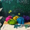 綿麻キャンバス生地 echino (ピンク) 10cm単位 切り売り エチノ無地キャンパス生地 洋服向き コットンリネン布地 cocca