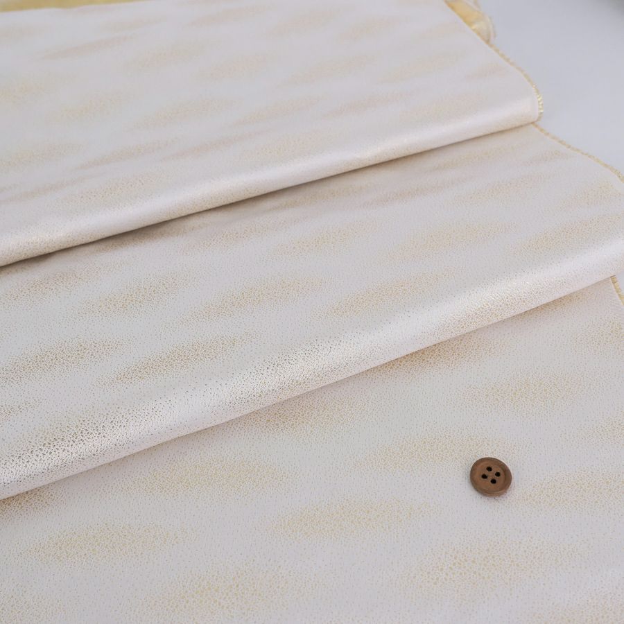 金襴生地(金らん) 干支向き 輝く霞(白に金) 10cm単位 切り売り 午年手作り用生地 西陣織きんらん うま押絵生地 馬押し絵 織物